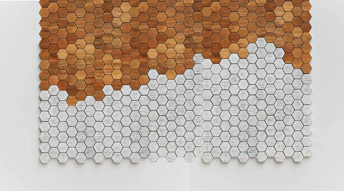 Hexagon Mosaic Tile Natural & White