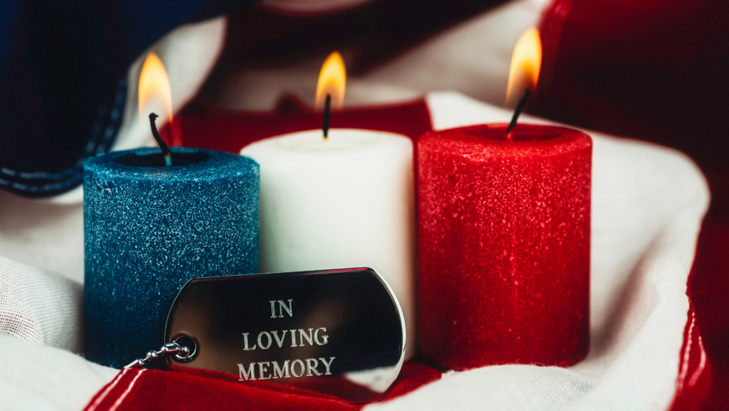 Patriotic candles for memorial day