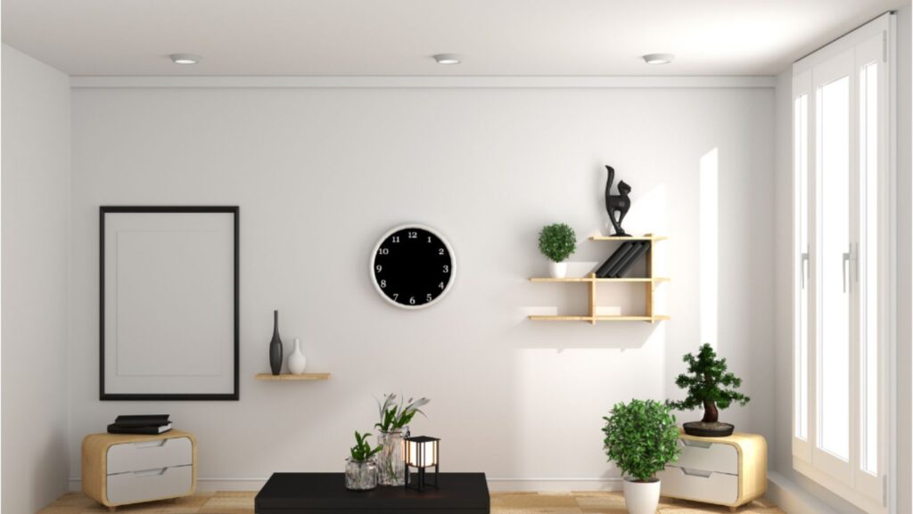 An interior with minimalistic decor pieces