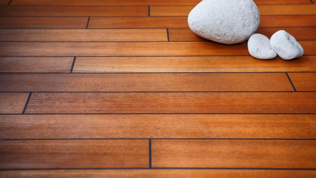 Natural teak hardwood flooring